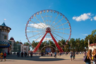 Kharkov, Ukrayna Central Park'taki dönme dolap