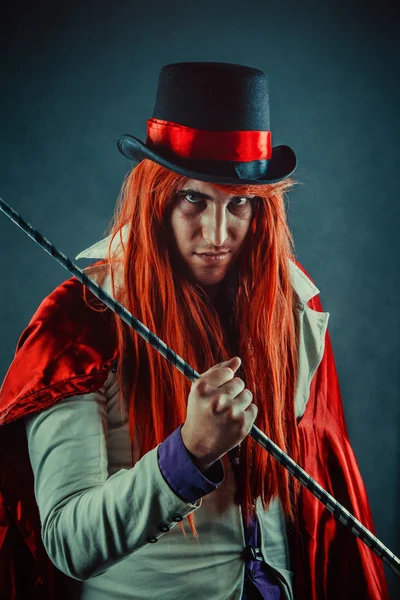 Retrato de actor de circo irónico en esmoquin . — Foto de Stock