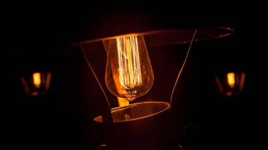 Dekoratif antika edison tarzı Işık Ampüller avize arka plan