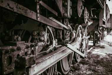 Eski buharlı tren jantlar