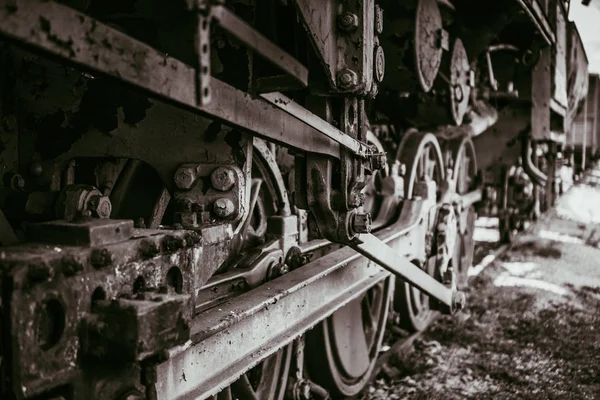 Rodas do velho trem a vapor — Fotografia de Stock