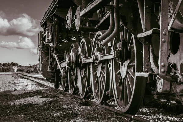 Rodas do velho trem a vapor — Fotografia de Stock