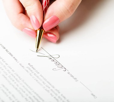 kadın imza sözleşme