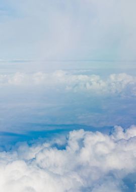 Beyaz kabarık bulutlar