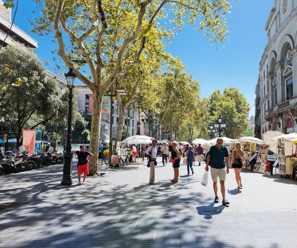 La rambla i barcelona, Spanien — Stockfoto