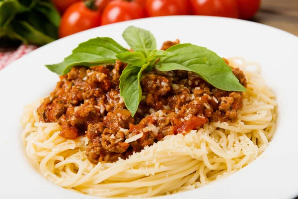 Deliciosa pasta con carne — Foto de Stock