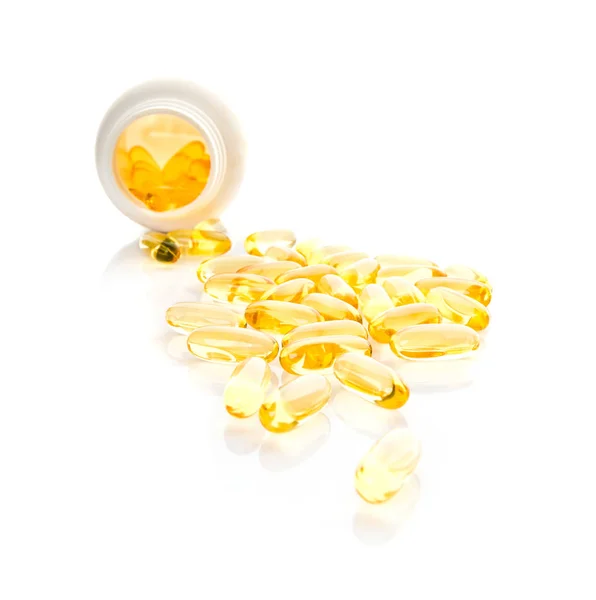Vitamin e fish oil capsules — Stock Photo, Image