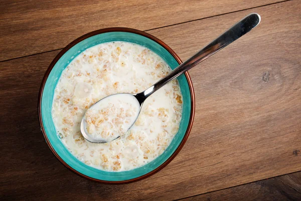 Cereal Porridge with milk — Stock Photo, Image