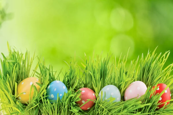 Row of Easter eggs — Stock Photo, Image