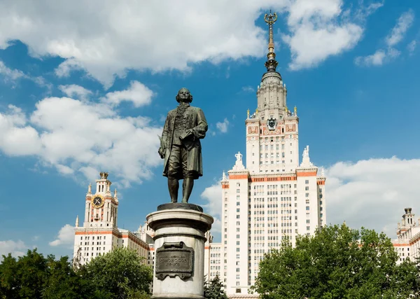 Lomonosov pomník v Moskvě — Stock fotografie