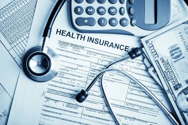 Formulaire de demande d'assurance maladie Image En Vente