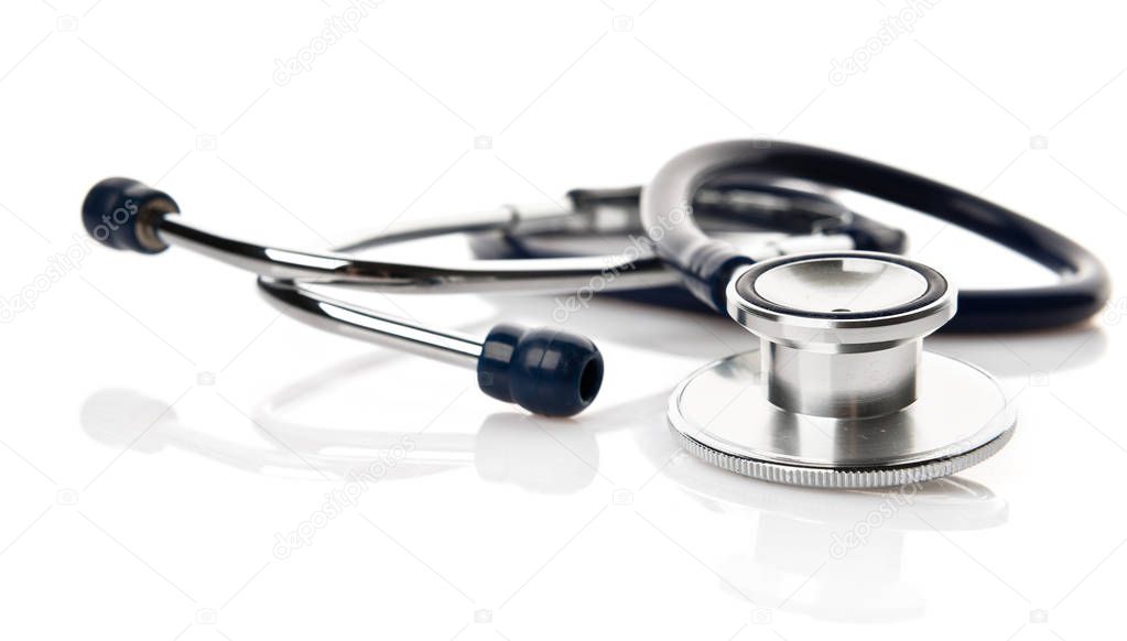 medical stethoscope on white