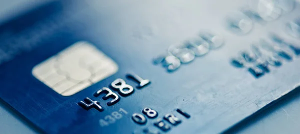 Blue credit card — Stock Photo, Image