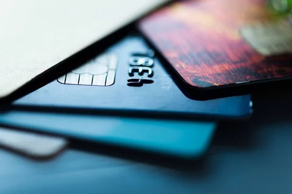 Kilka kart kredytowych — Zdjęcie stockowe