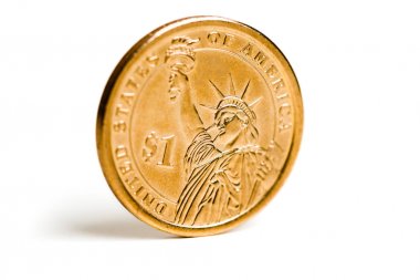 bir dolar para Özgürlük heykeli ile