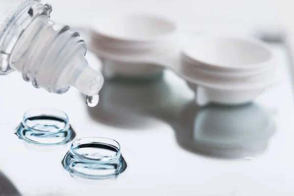 Contact Lens Case Bottle Solution — Stock Photo, Image