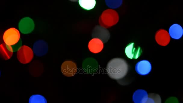 Luces Coloridas Abstractas Sobre Fondo Oscuro — Vídeos de Stock