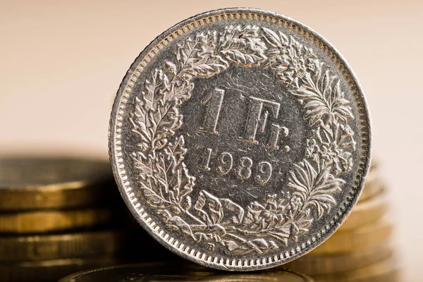 One swiss frank coin — Stock Photo, Image