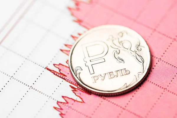 Směnný kurz Rubl — Stock fotografie