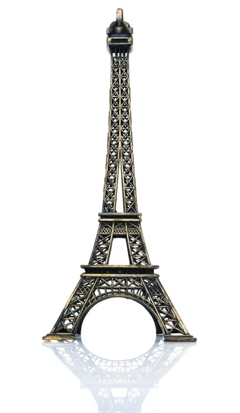 Eiffel Tower Statue Isolated White Background — Stock Photo, Image