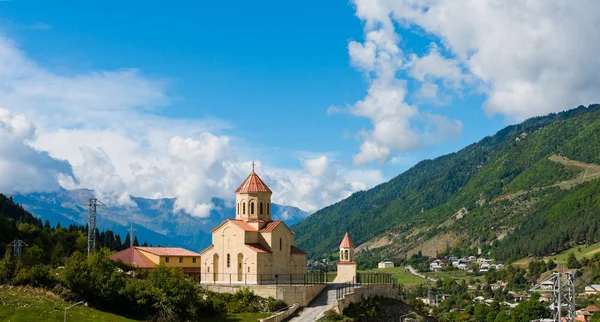 Szent Miklós Nyikolaj Templom Mestia Grúzia Svaneti Régió — Stock Fotó