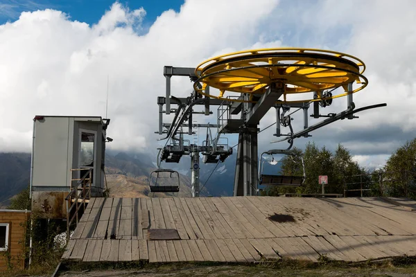 Övre Station Ropewayen Kaukasus Bergen Hatsvali Svanetien Region Georgien — Stockfoto