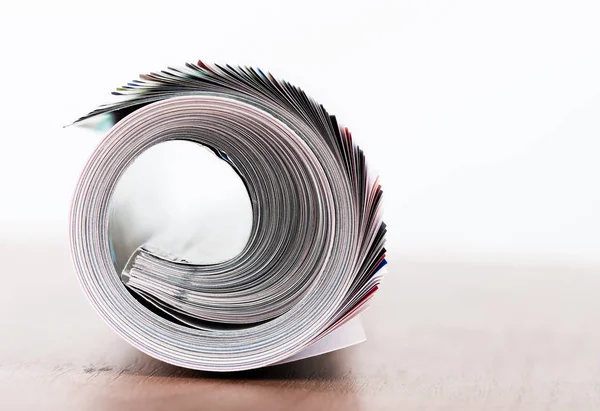 Magazine Roll White Background — Stock Photo, Image