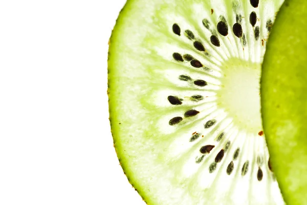 Sliced Kiwi White Background — Stock Photo, Image