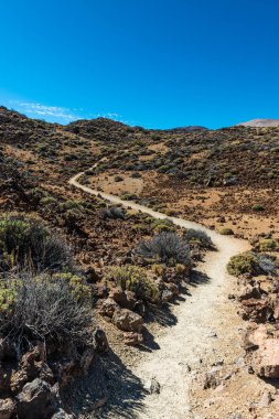 Teide Dağı 'nın çevresindeki patikalar, Tenerife. Spai.