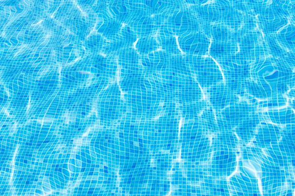 蓝色游泳池的表面 游泳池水的背景 — 图库照片