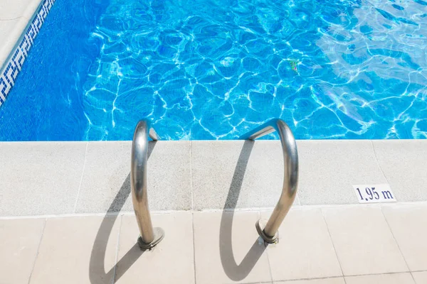 Swimming Blue Pool Stair — Stock Photo, Image