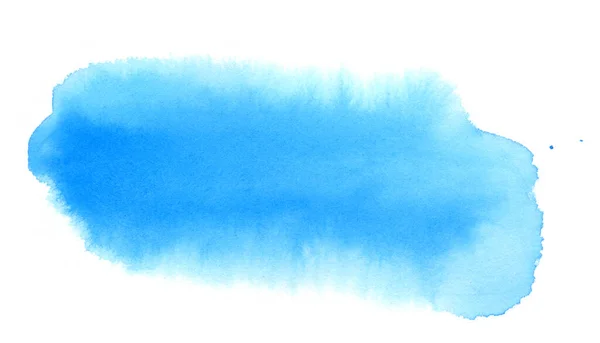 Acuarela Azul Abstracta Sobre Fondo Blanco —  Fotos de Stock