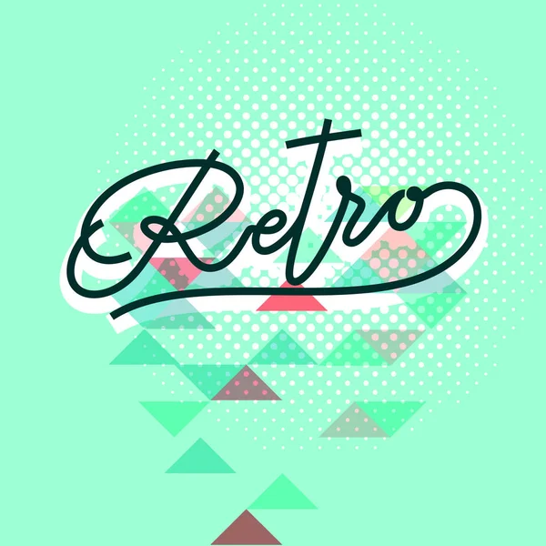 Letras retrô palavra — Vetor de Stock