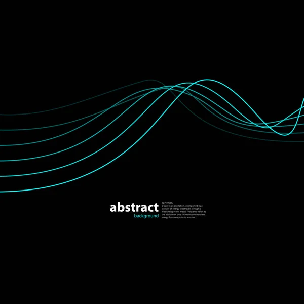 Абстрактна хвиля на чорному — стоковий вектор