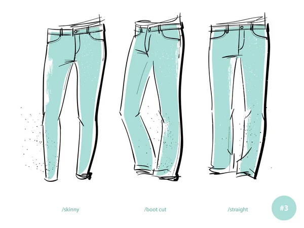 Men's jeans fits Vector Graphics