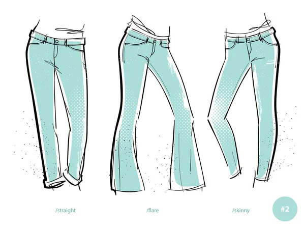 Women's jeans fits Vector Graphics