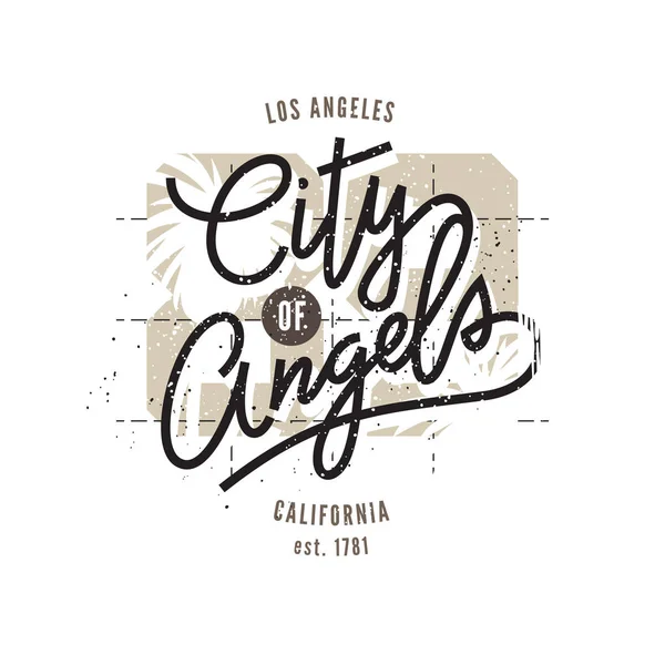 Los Angeles, tipografik Yazdır — Stok Vektör