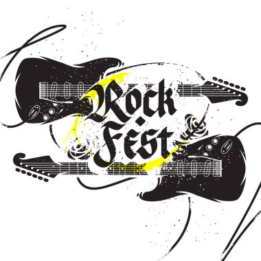 Siyah gitar yazdırma