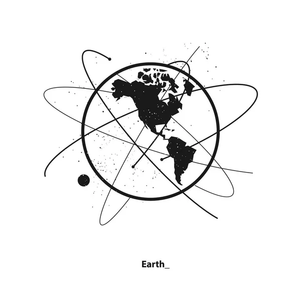 Orbites terrestres et satellites — Image vectorielle