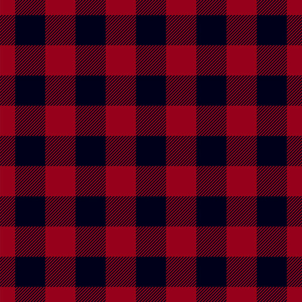 Dark red Lumberjack seamless pattern