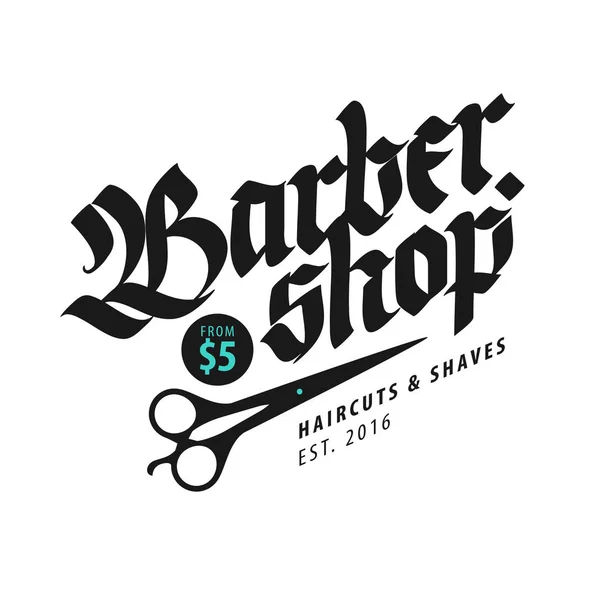 Ícone de letras Barbershop — Vetor de Stock