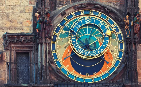 Reloj astronómico en praga — Foto de Stock