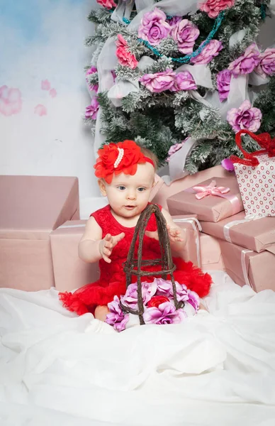 Little christmas girl — Stock Photo, Image