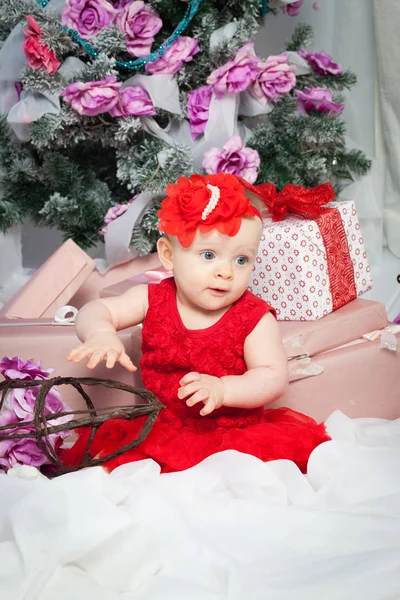 Küçük Noel kızı — Stok fotoğraf