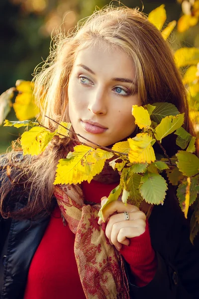 Beautiful autumn girl — Stock Photo, Image