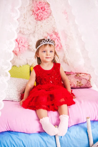 Little princess on pea — Stock Photo, Image