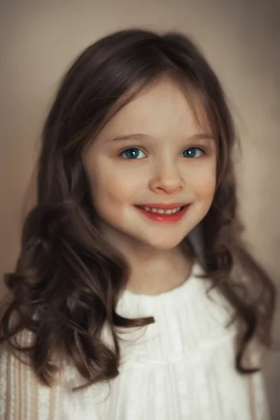 Sweet Little Girl Closeup Portrait — Stock Photo, Image