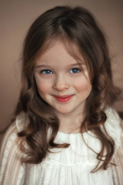 Sweet Little Girl Closeup Portrait — Stock Photo, Image