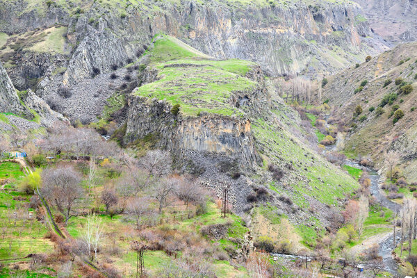 Green plateau in Armenia mountains