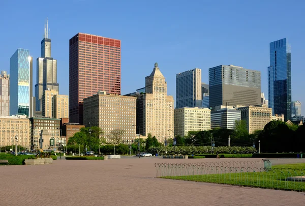 Chicago skyline in morning — Stock Photo, Image